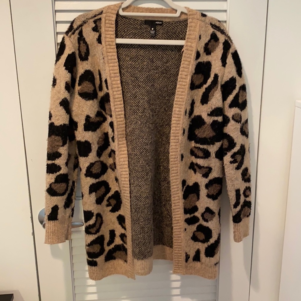 Agua Brand - Cheetah Button Up Sweater